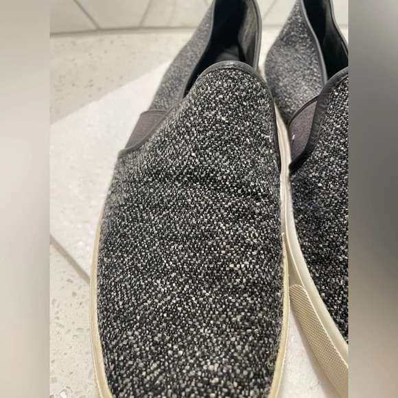 VINCE Woman’s Gray White Preston Wool Slipon Size Uncertain Believe Sz 10 - Picture 6 of 9
